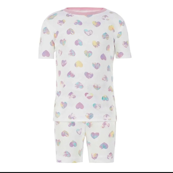 Pajamas 4 piece Cotton PJ Set, Hearts Size 3T 6 - Picture 7 of 7